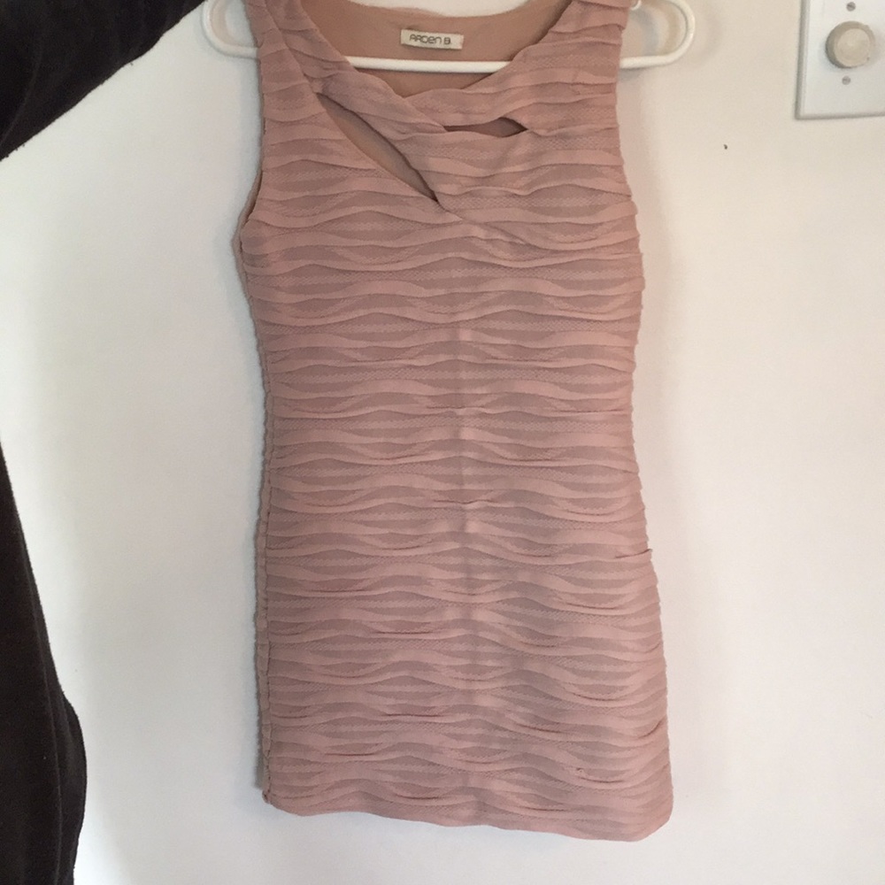 Arden b pink ruffle dress